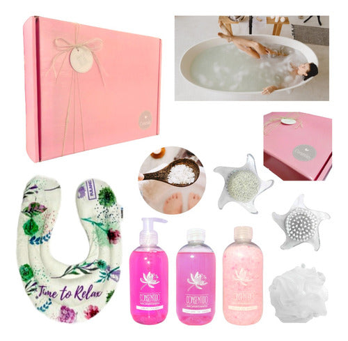 Spa Relaxation Gift Box with Rose Aroma - Perfect Gift for Her - Kit Caja Regalo Mujer Box Spa Zen Aroma Rosas Set N22 Relax