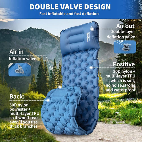 Hiipeak Sleeping Pad Para Acampar: Colchoneta Inflable Ultra 4