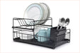 Vonne Two-Tier Dish Rack with Cutlery Holder and Tray - Black 2