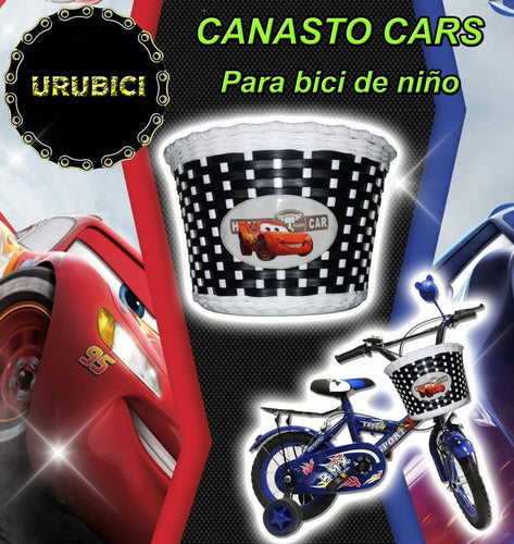 Canasto Para Bicicleta Infantil Modelo Cars .pvc. 2