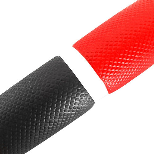 Cubre Volante Pvc 38cm Con Reflector Negro Y Rojo Universal 1