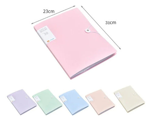 Generic A4 Folder 60 Pages with Elastic Closure - Pastel Colors 7