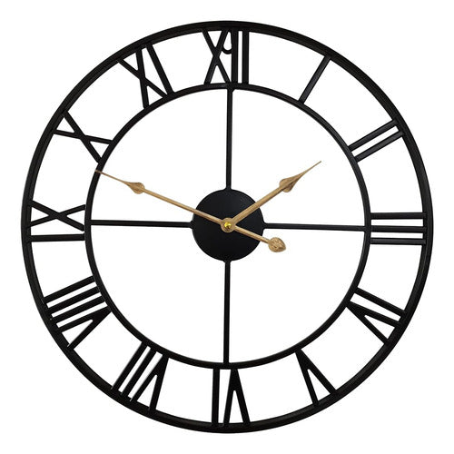 Qukueoy 16-Inch Large Metal Wall Clock Industrial Decor 0