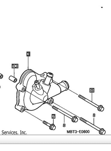 Tapa Bomba De Agua Honda Varadero Xl1000v Leer Descripción 5