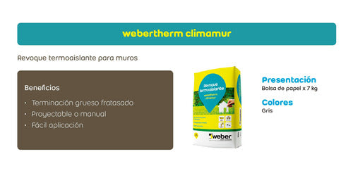 Webertherm Climamur Revoque Termoaislante X 7kg 6