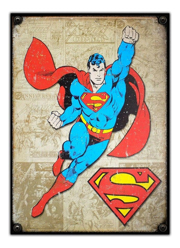 #173 - Vintage Frame 21 X 29 Cm / No Chapa Superman Marvel 0