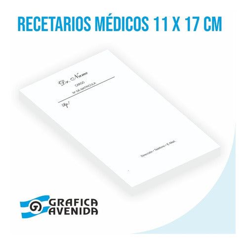 Gráfica Avenida Medical Prescription Books 11x17 Paper X1000 1