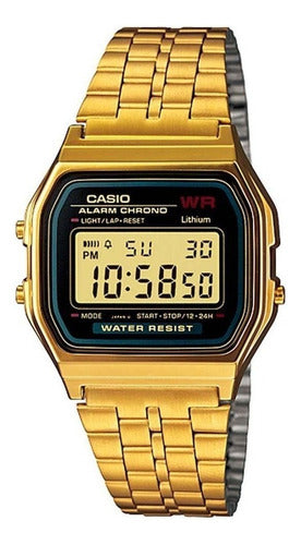 Religião Casio Retro Dourado, Digital 0