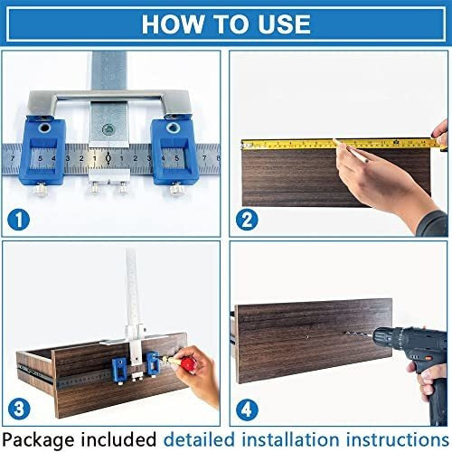 King&Charles Cabinet Hardware Jig - Hardware Template Tool for Furniture Handles 2