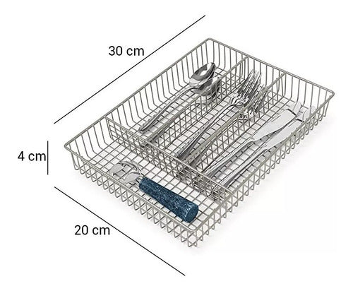 Crystal Rock Cutlery Organizer Tray Chrome 1