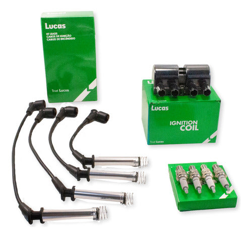 Lucas Cable+Spark Plug+Coil Kit Chevrolet Spin 1.8 8v 0