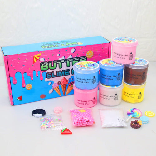 ZONEWAY Soft and Non-Sticky Slime Kit for Kids' Parties, 7 Packs 1