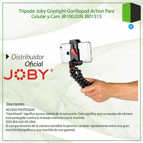 Tripode Joby Griptight Gorillapod Action Para Celular Camara 4