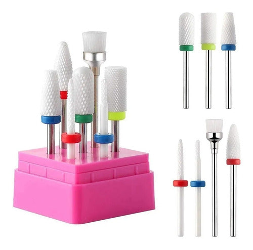 Crazy Fitness Ceramic Drill Bit Kit + Manicure Pedicure Brush 2