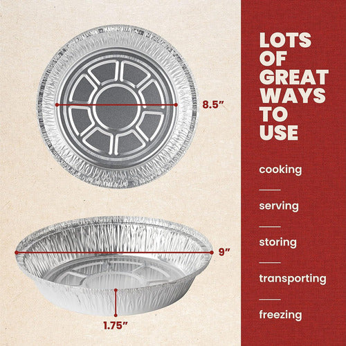 Plato De Aluminio Redondo De 9 Pulgadas Para Horno 3