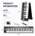 Cossain Piano Keyboard 61 Teclas, Piano Digital Plegable Con 2