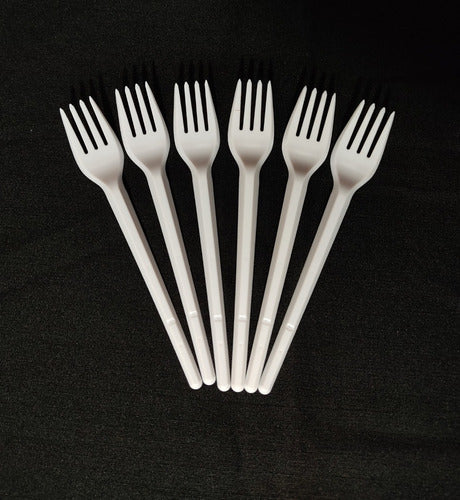 IND. NACIONAL White Disposable Forks Box X 1000 U. 1