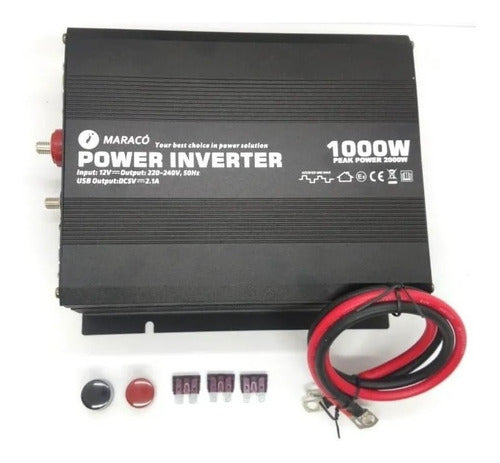 Convertidor Inversor 12v 220v 1000w Usb Camping Auto Tv Led 1