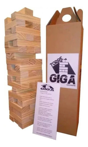 Yenga Torre Madera Gigante Apilable Juego Mesa Ideal Bar Mca 0