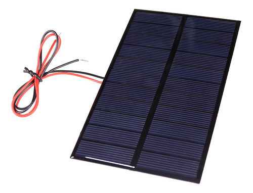 Mini Placa Solar 5,5v 300ma 1,65w 133x76 Mm Com Fio Soldado 0