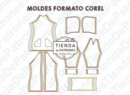 Molde Patron Coreldraw Maxi Buzo Vestido Largo Mujer Xs-2xl 1