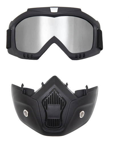 MTC Universal Mirrored Goggles Open Face Helmet 1