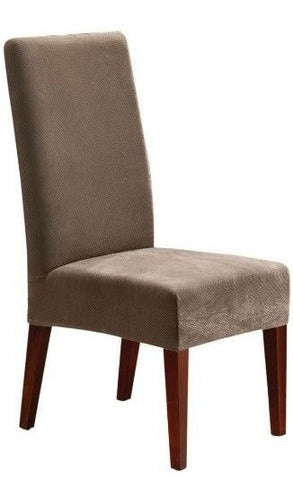 Ajuste Seguro Pique Stretch Shorty Silla De Comedor Slipcov 0