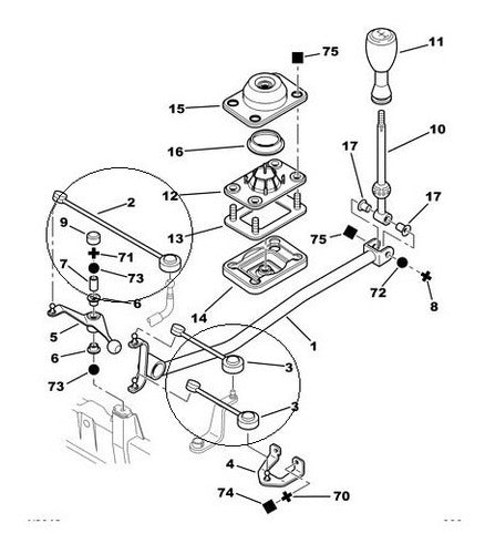 Expoyer Long Selector Link for Peugeot 306/Partner/Zx/Xsara 1