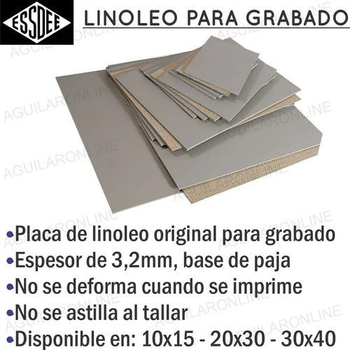 Linoleum Plate Linoleo Linoleum England 20x30 Woodcut Essdee 2