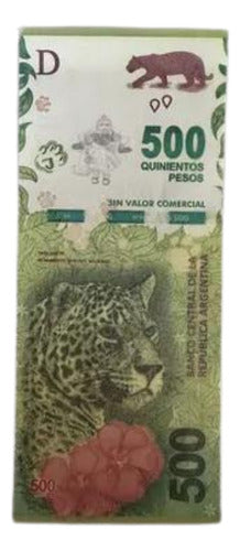 Billetes De Cotillon De 500 Pesos Argentinos X 100 Unidades 1