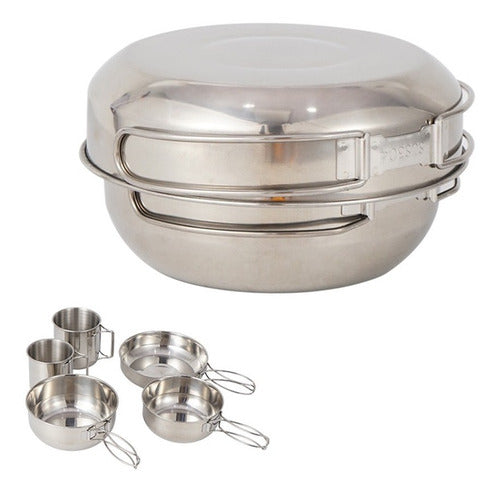 Camping Cooking Set for 2/3 People Stainless Steel Case 3