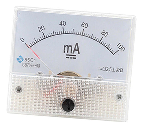 C Medidor De Painel De Corrente Analógica 0-100ma 6