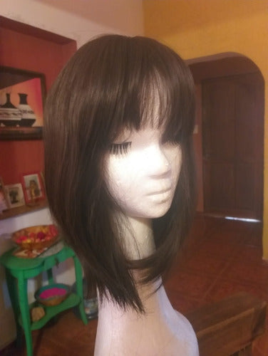 HISAN PELUCAS Dark Chestnut Wig Mode Carre 2