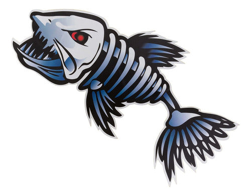 Trinka Waterproof Fish Skeleton Vinyl Sticker, 2 1