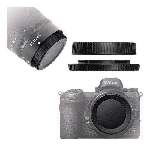 Compatible Nikon Body and Lens Rear Cap Kit 0