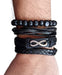 Burdah Braided Leather Bracelet 4 In 1 0