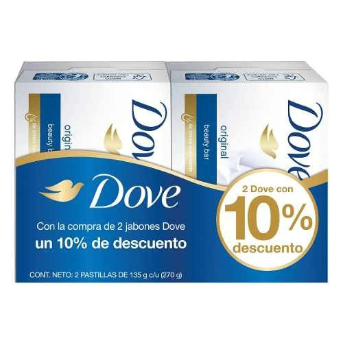 Dove White Soap X 2 Units 135 Gr + 10% More 0