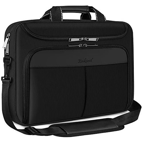 Enkinil Laptop Briefcase, 15.6-16.2 Inches, Waterproof Black 0