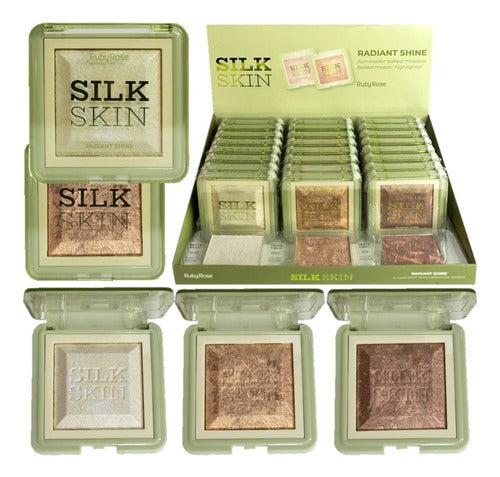 24 Iluminador Mosaico Silk Skin G1 Hbf1600 Ruby Rose Atacado 0