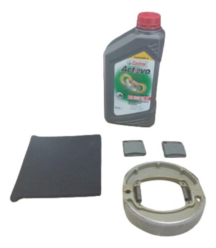 Kit De Service Honda Rx 150 Aceite Filtro Pastillas Zapata 0