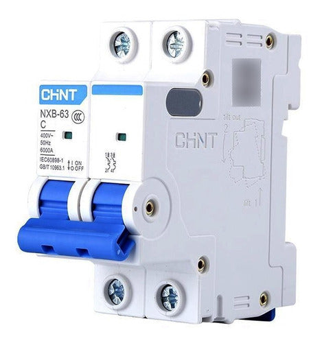 Chint Bipolar Thermal Circuit Breaker 2x6amp Thermomagnetic 6amp 0
