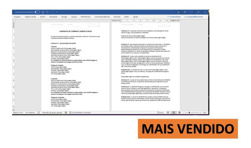 Modelo De Contrato De Compra E Venda Imóveis 100%  Editável 3