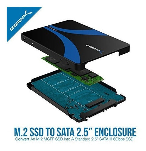 Sabrent M.2 Ssd A 2,5 Pulgadas Sata Iii Adaptador De Recinto 2