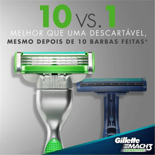 Aparelho De Barbear  Gillette Mach3 Sensitive 6