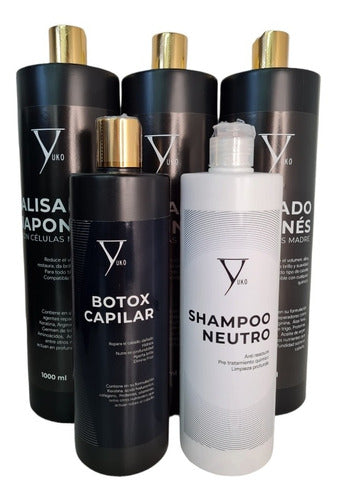 Yuko 3lt Alisado Japones + 1/2lt Botox + 1/2lt Shampoo Anti Resi 0