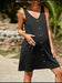 Maternity Black Sundress with Wide Strap Detail and Buttoned Skirt 1