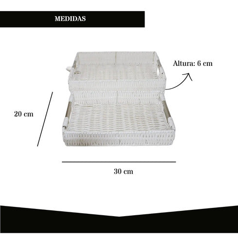 Form White Plastic Trays (Set of 2) 1