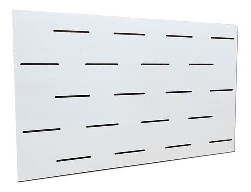 MJmaderas Panel Ranurado Qatari 1.30x90 - Nuevo Modelo - Únicos Blanco 0