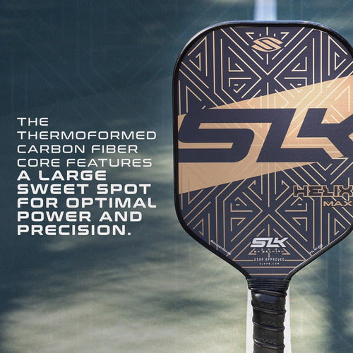 SLK Helix Pro 2024 Pickleball Paddle, Hybrid Carbon Face 3