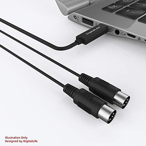 Digitallife USB MIDI Interface Cable - Converter Cable 1